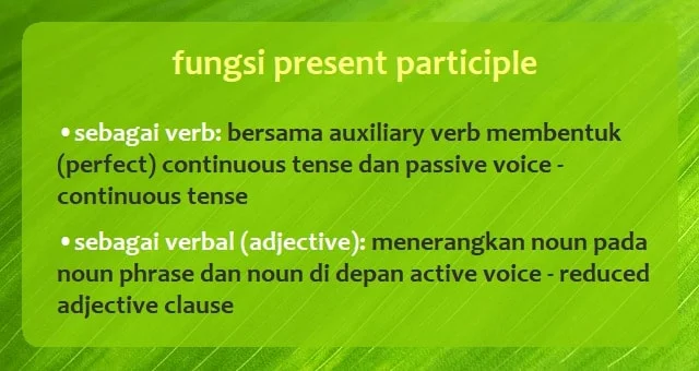 Detail Contoh Present Participle Nomer 4