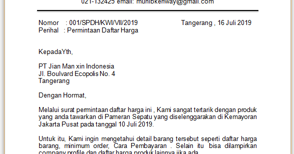 Detail Contoh Price List Harga Barang Nomer 27