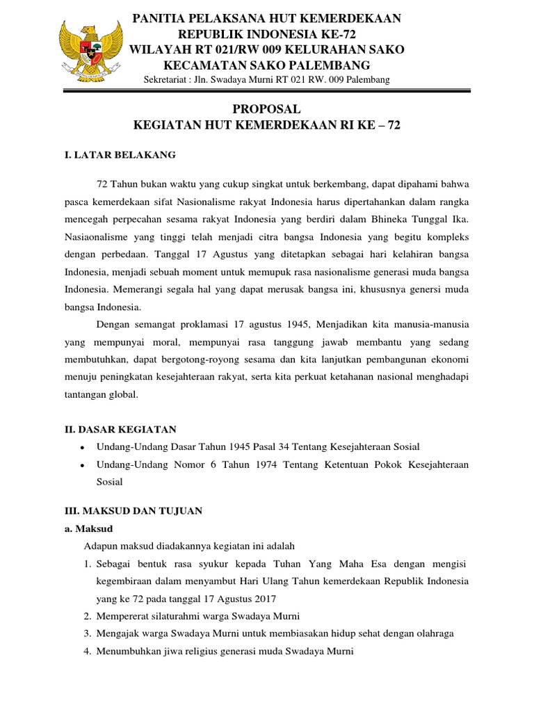 Detail Contoh Proposal Acara Nomer 12