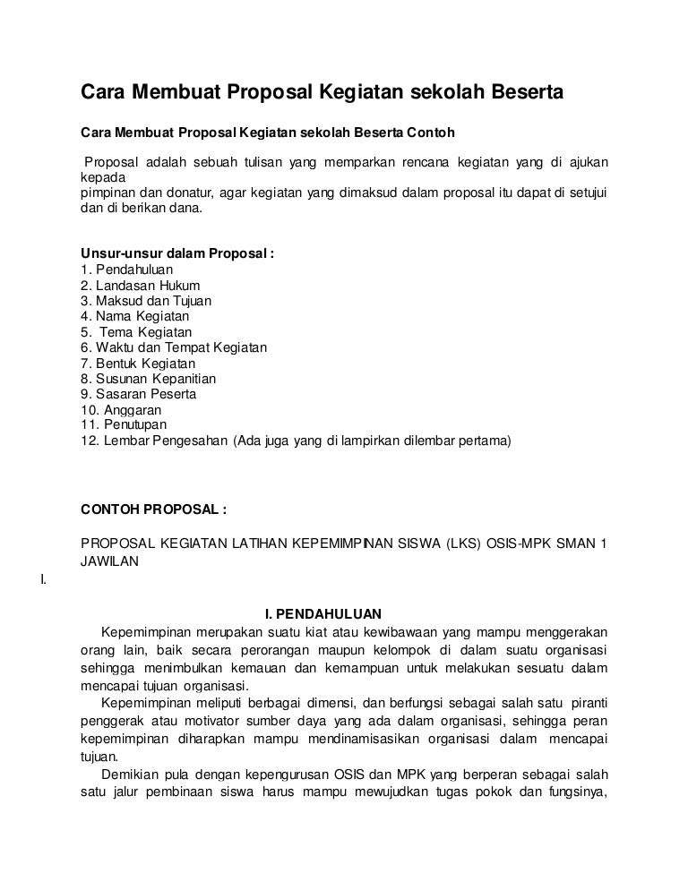 Detail Contoh Proposal Acara Nomer 14