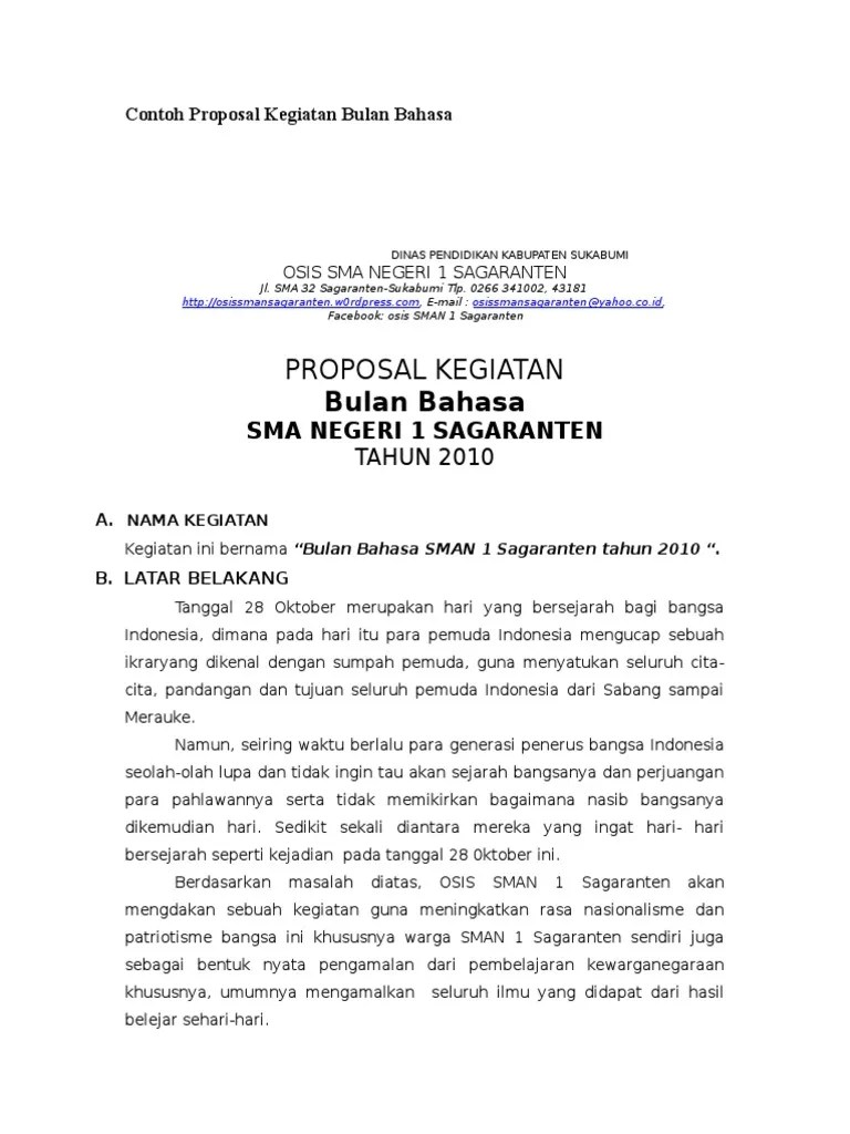 Detail Contoh Proposal Bulan Bahasa Nomer 19