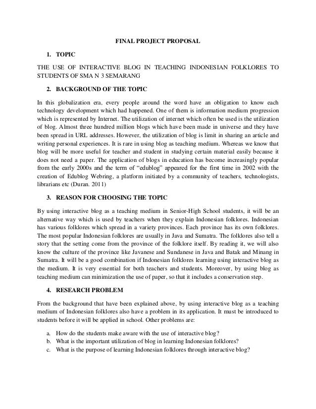 Detail Contoh Proposal Dalam Bahasa Inggris Nomer 4