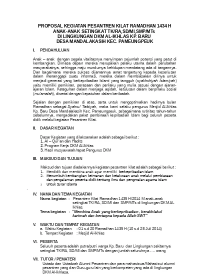 Detail Contoh Proposal Kegiatan Bazar Buku Di Sekolah Nomer 14