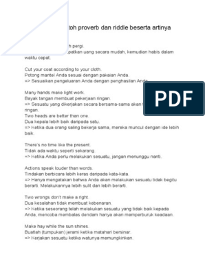 Detail Contoh Proverb Dan Artinya Nomer 46