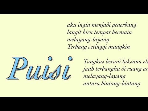 Detail Contoh Puisi Bahasa Indonesia Nomer 8