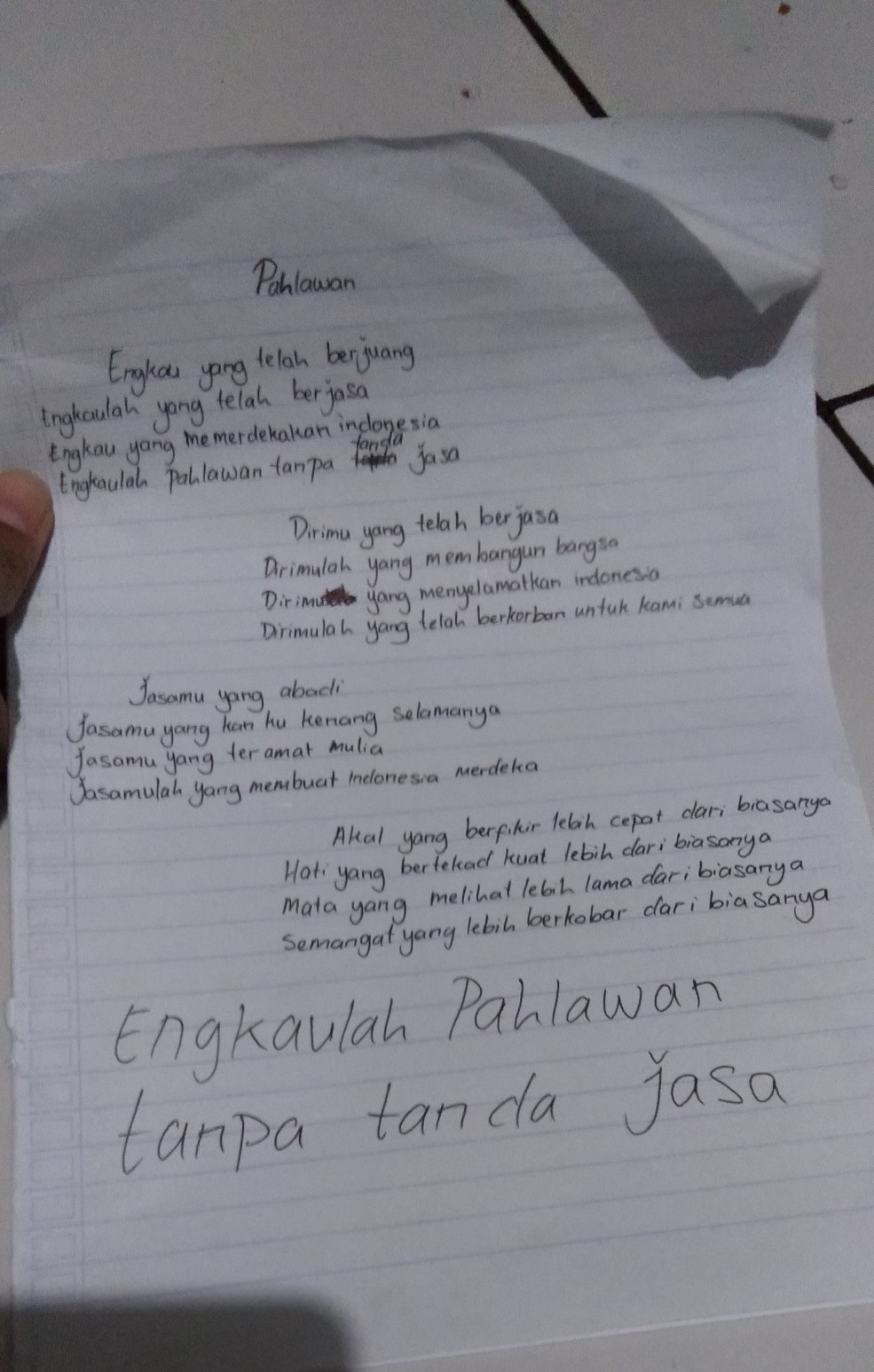 Detail Contoh Puisi Bahasa Indonesia Nomer 19
