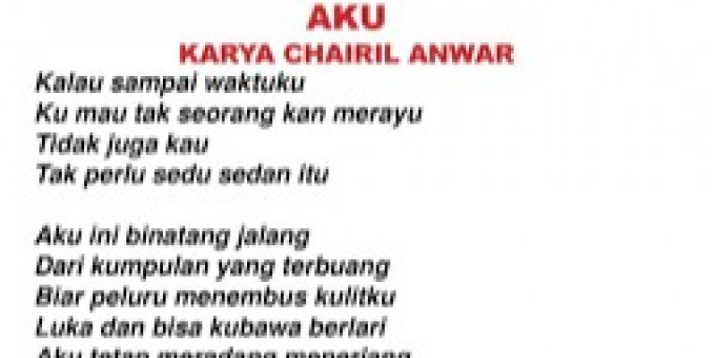 Detail Contoh Puisi Bahasa Indonesia Nomer 6