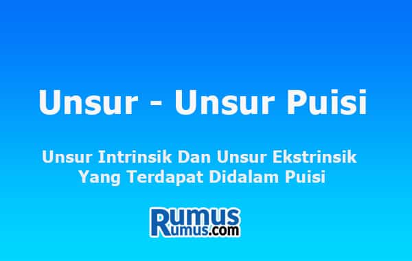 Detail Contoh Puisi Beserta Unsur Intrinsiknya Nomer 36