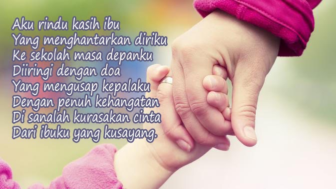 Detail Contoh Puisi Ibu Untuk Anak Tk Nomer 19