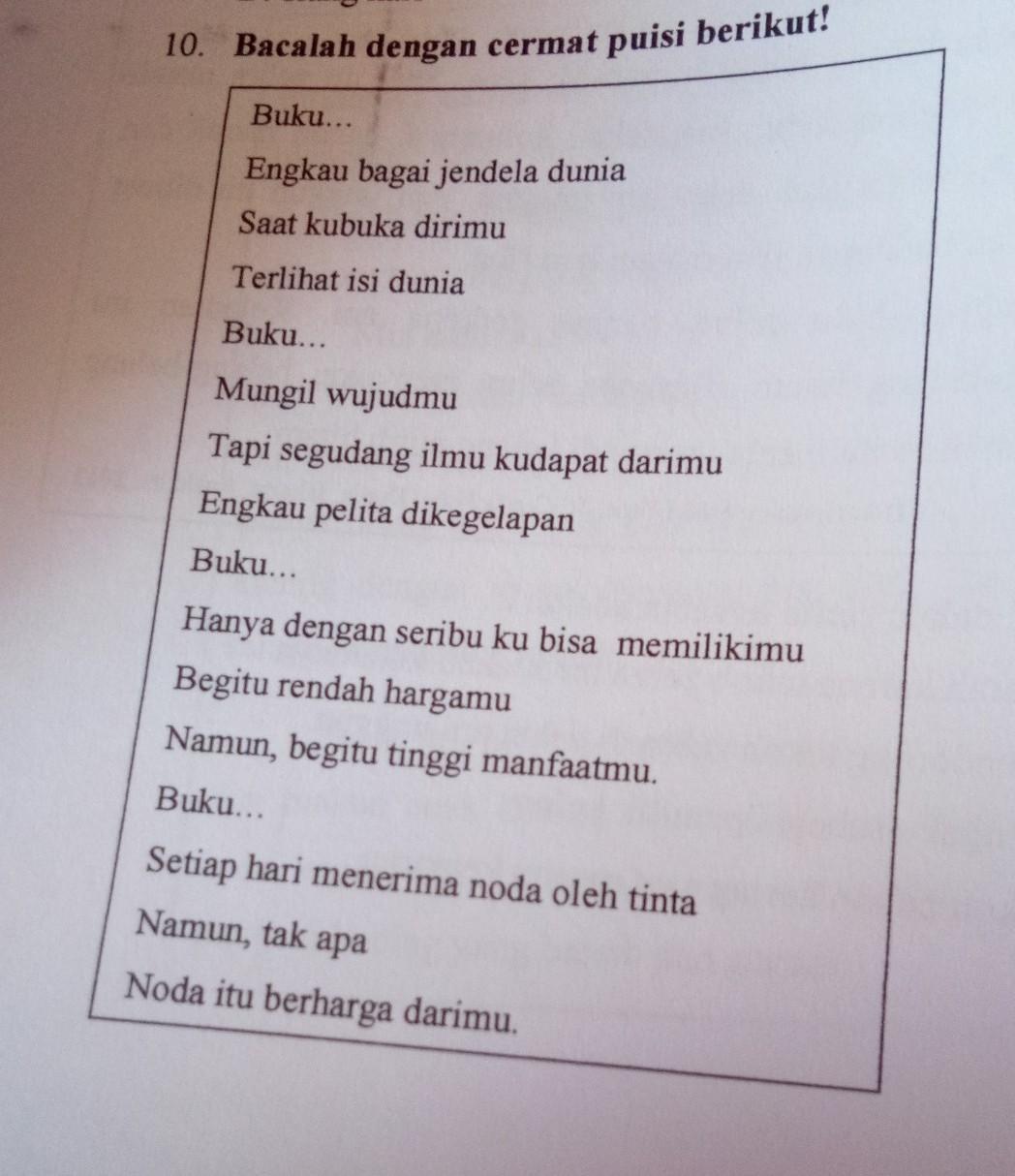 Detail Contoh Puisi Tentang Buku Nomer 18