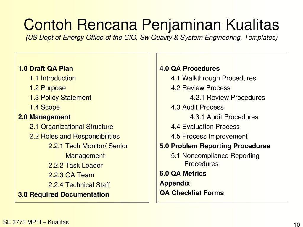 Detail Contoh Quality Assurance Nomer 19