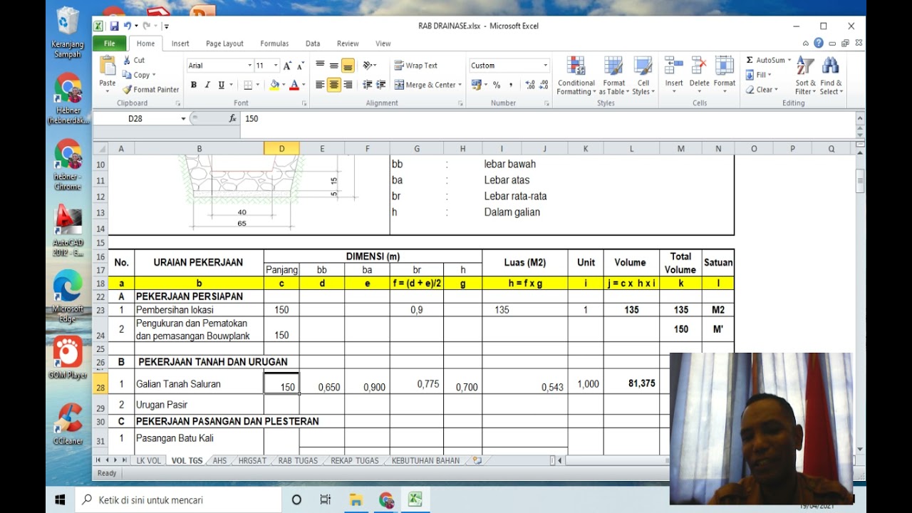 Detail Contoh Rab Drainase Excel Nomer 38