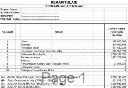 Detail Contoh Rab Drainase Excel Nomer 6