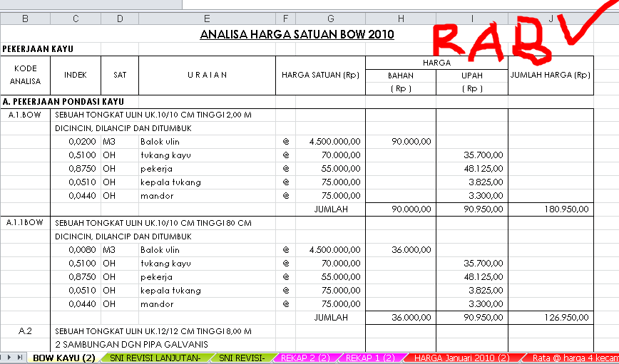 Detail Contoh Rab Excel Nomer 2