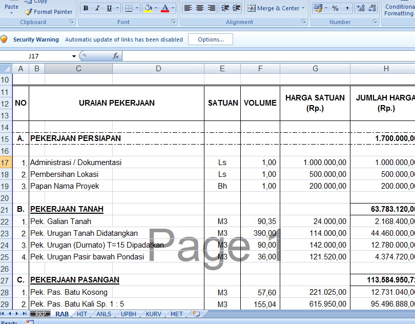 Detail Contoh Rab Excel Nomer 18