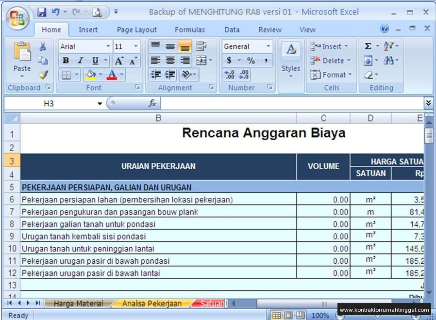 Detail Contoh Rab Excel Nomer 7