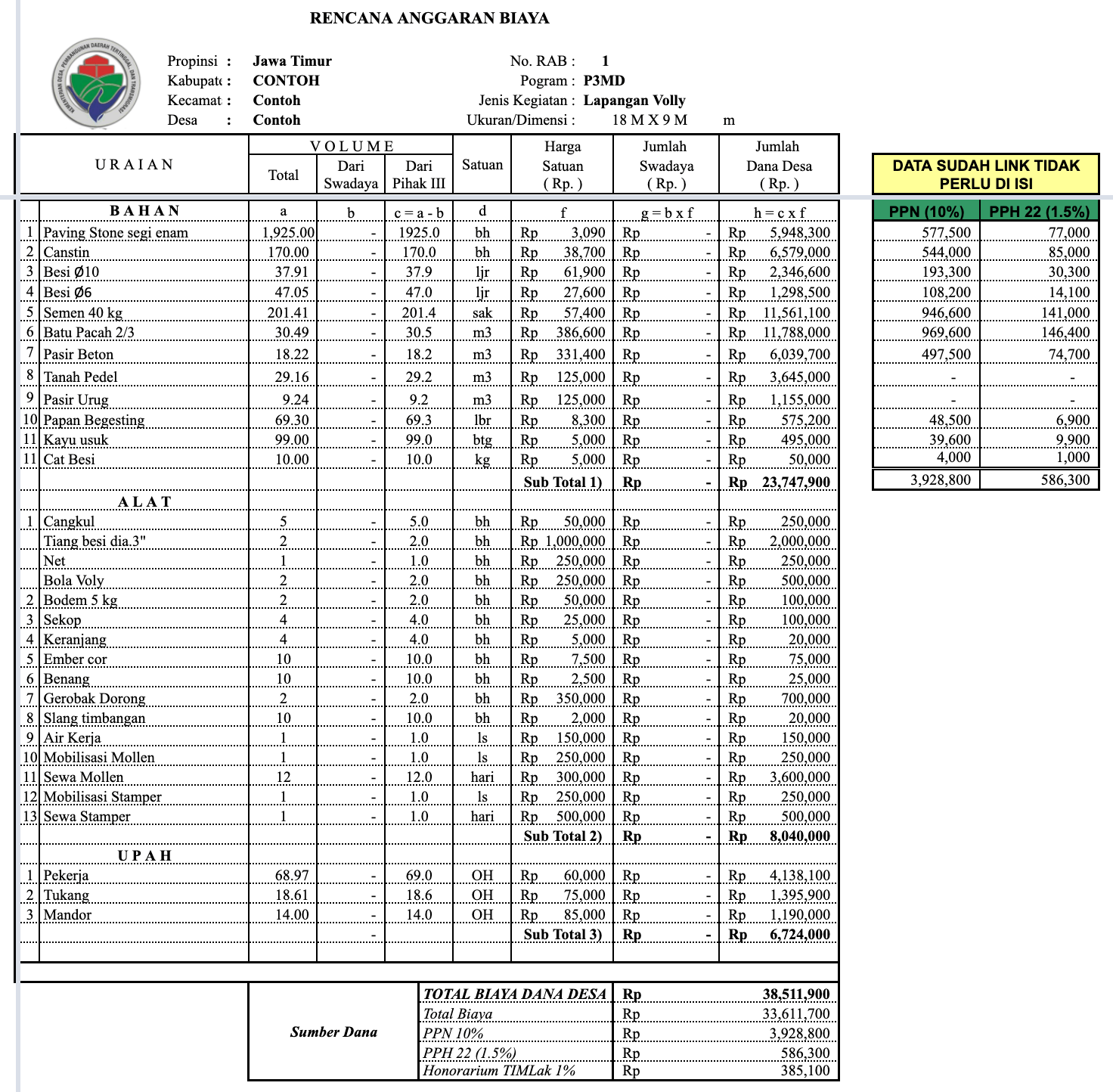 Detail Contoh Rab Lapangan Futsal Sederhana Nomer 8