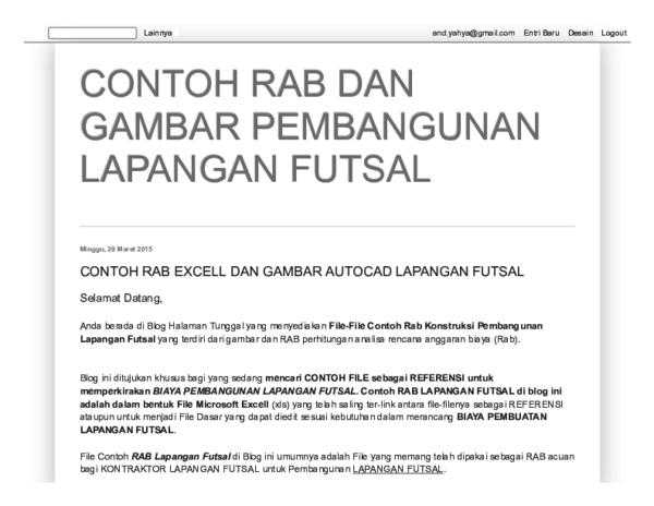 Detail Contoh Rab Rumah 2 Lantai 2019 Excel Nomer 40