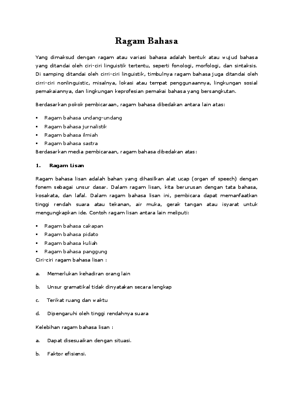 Detail Contoh Ragam Bahasa Agama Nomer 7