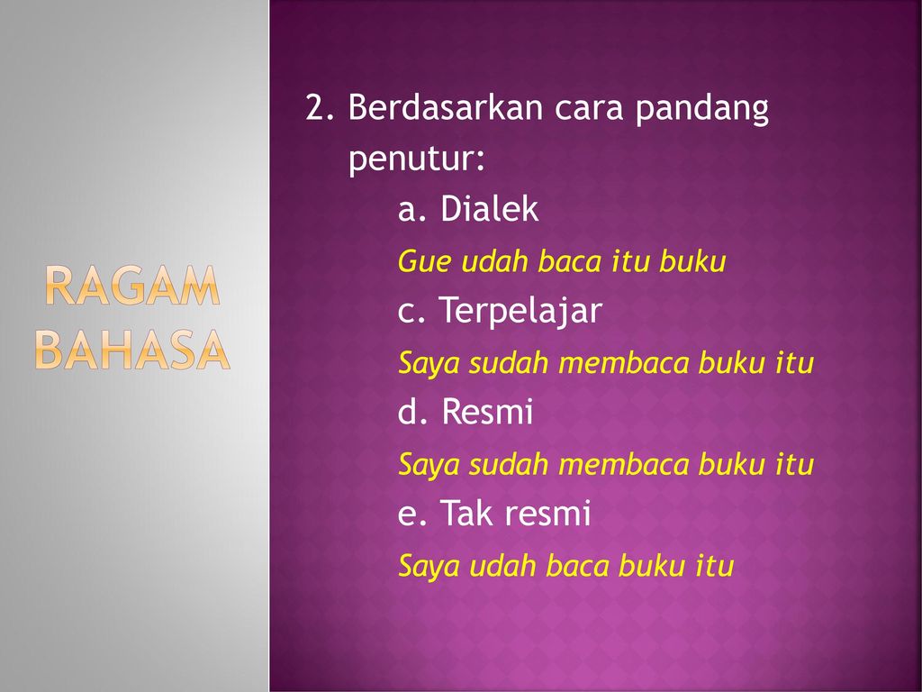 Detail Contoh Ragam Bahasa Agama Nomer 47