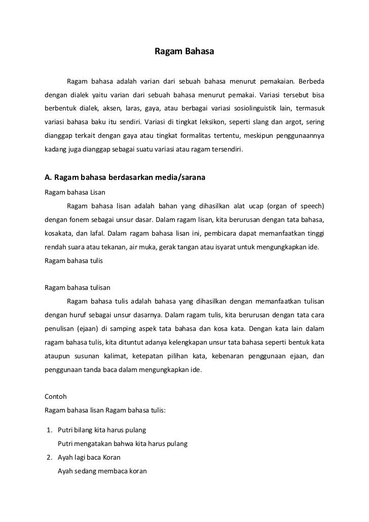 Detail Contoh Ragam Bahasa Agama Nomer 6