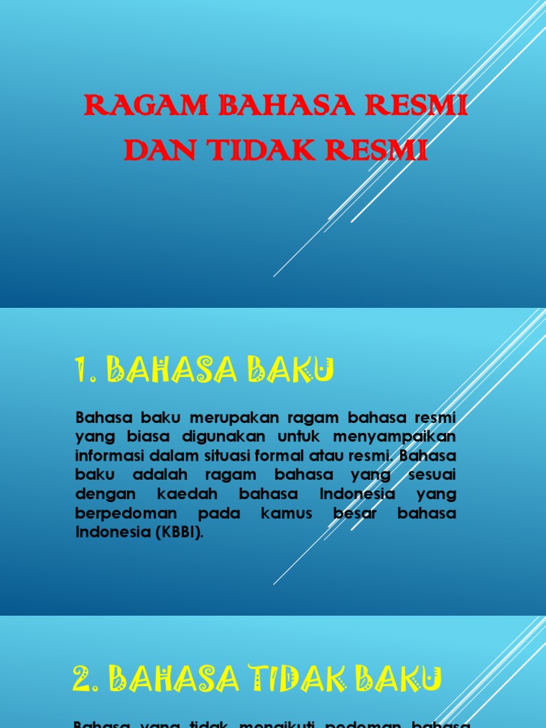 Detail Contoh Ragam Bahasa Baku Nomer 5