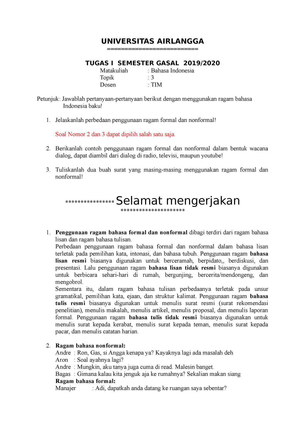 Detail Contoh Ragam Bahasa Formal Nomer 24