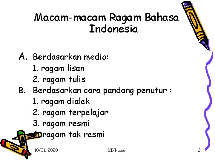 Detail Contoh Ragam Bahasa Indonesia Nomer 3