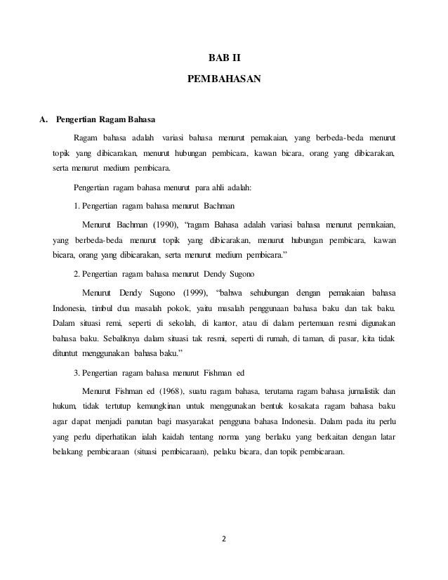 Detail Contoh Ragam Bahasa Indonesia Nomer 23