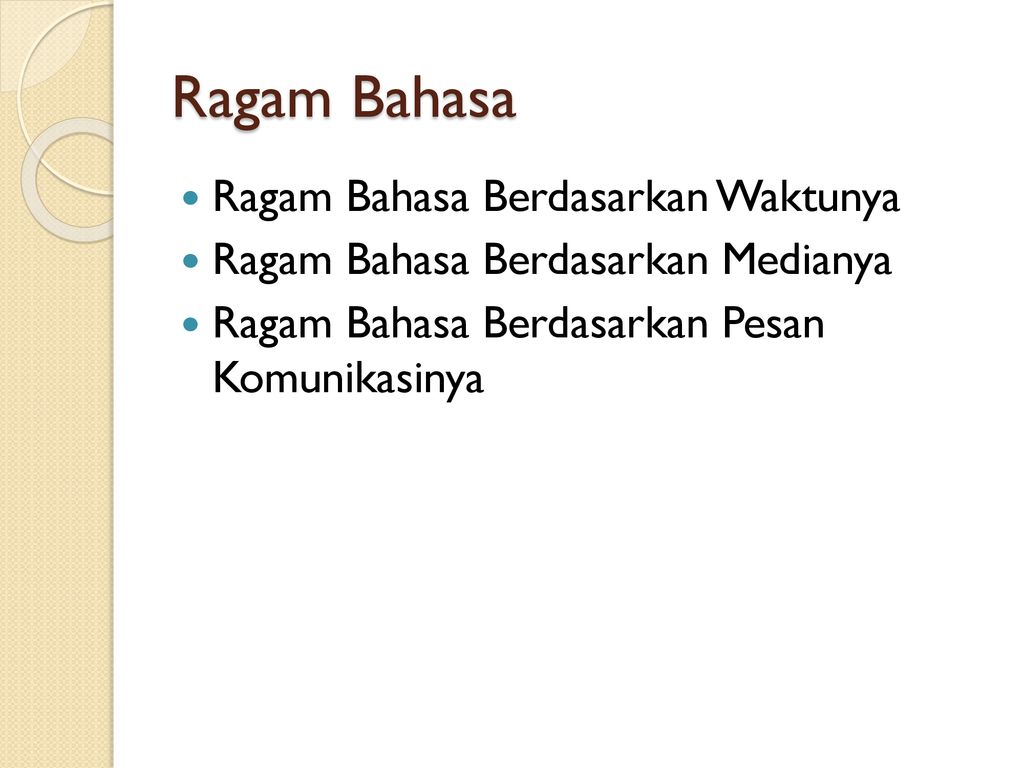 Detail Contoh Ragam Bahasa Indonesia Nomer 46