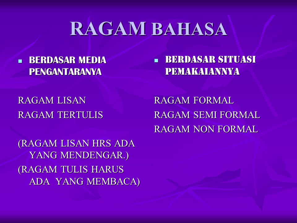 Detail Contoh Ragam Bahasa Lisan Dan Tulisan Nomer 16