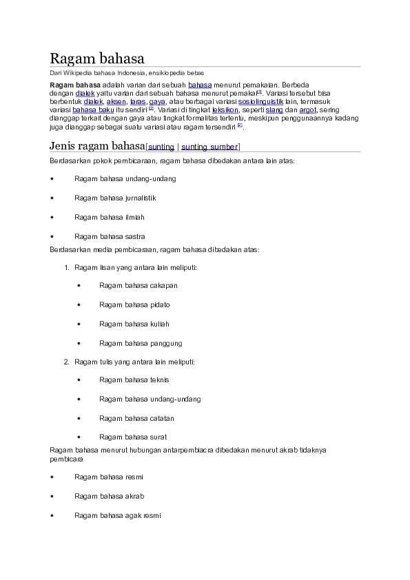 Detail Contoh Ragam Bahasa Lisan Dan Tulisan Nomer 21