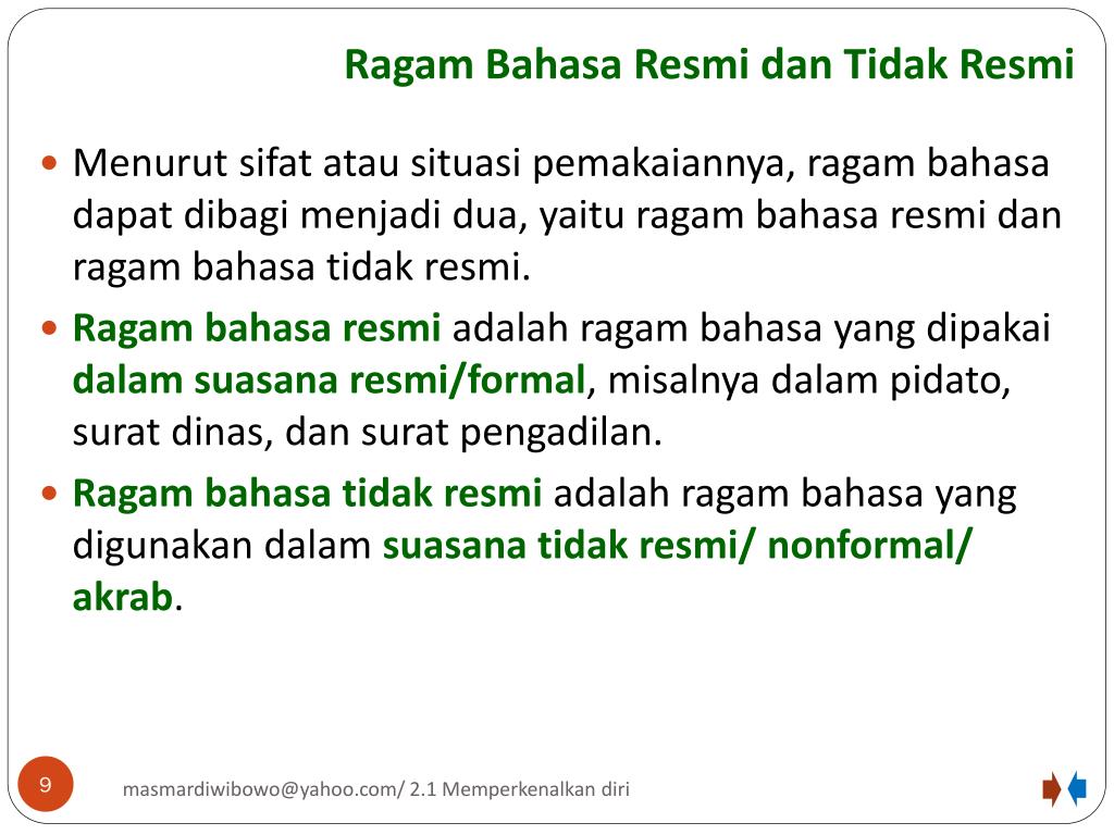 Detail Contoh Ragam Bahasa Resmi Nomer 22