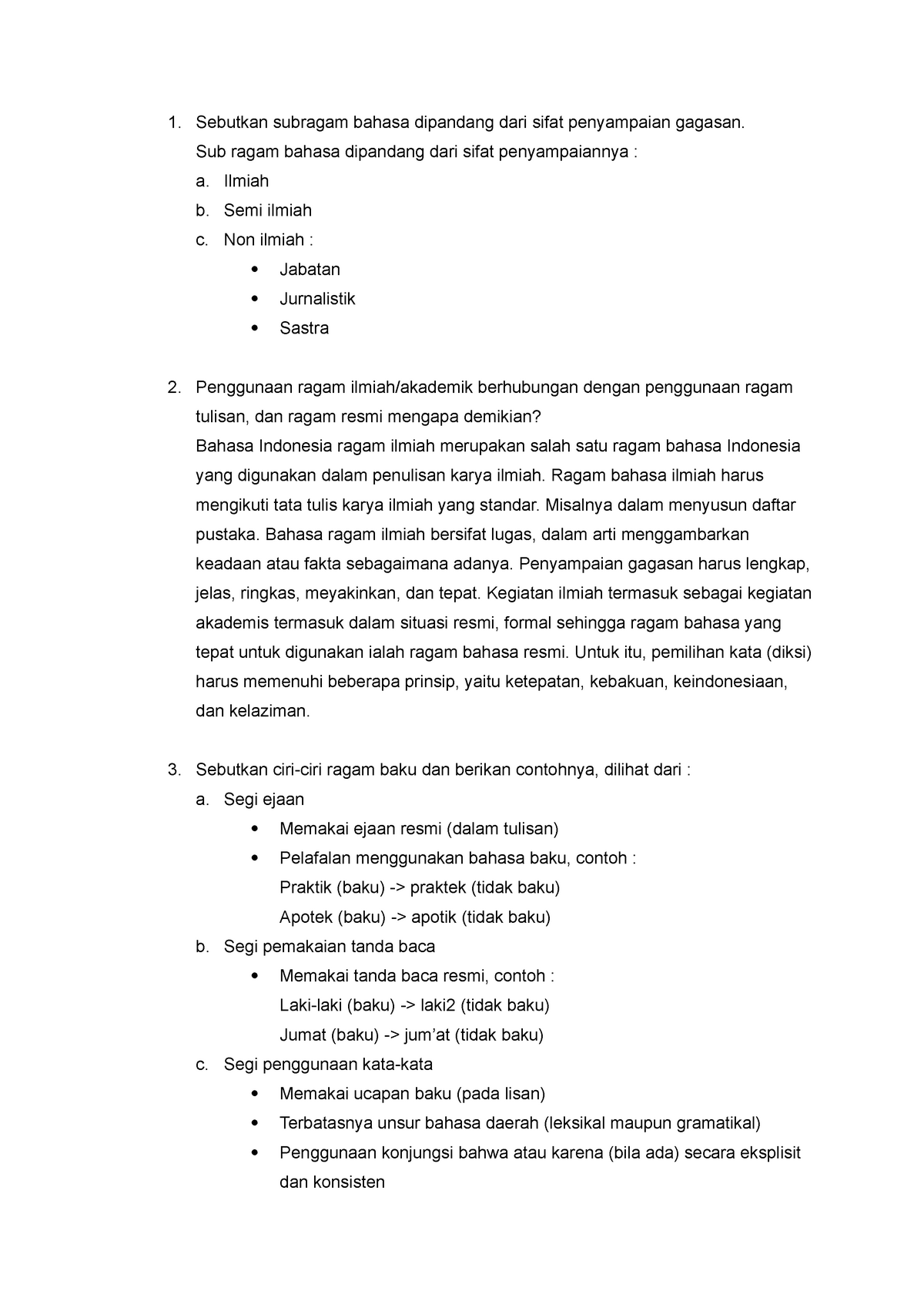 Detail Contoh Ragam Bahasa Resmi Nomer 48