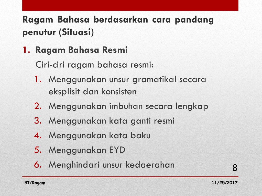 Detail Contoh Ragam Bahasa Resmi Nomer 7