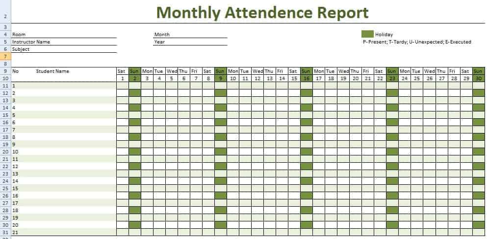 Detail Contoh Rekap Absensi Karyawan Excel Nomer 12