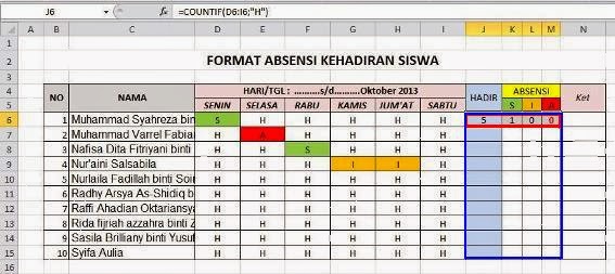 Detail Contoh Rekap Absensi Karyawan Excel Nomer 15