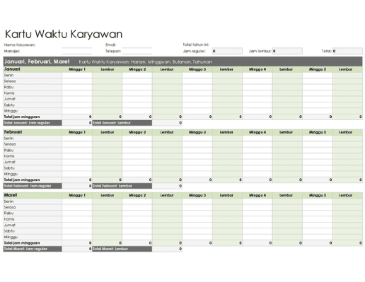 Detail Contoh Rekap Absensi Karyawan Excel Nomer 39