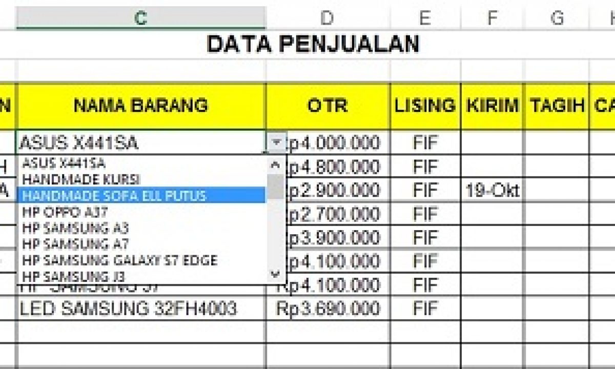 Detail Contoh Rekapan Penjualan Nomer 51