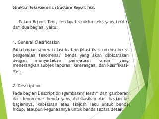Detail Contoh Report Text Beserta Generic Structure Nomer 10