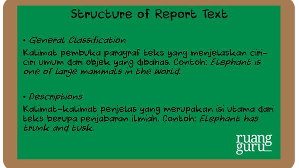 Detail Contoh Report Text Beserta Generic Structure Dan Terjemahannya Nomer 14