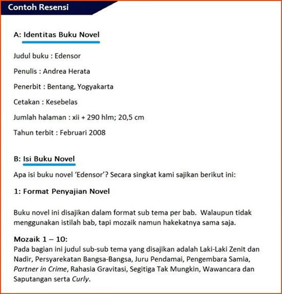 Detail Contoh Resume Buku Novel Nomer 20