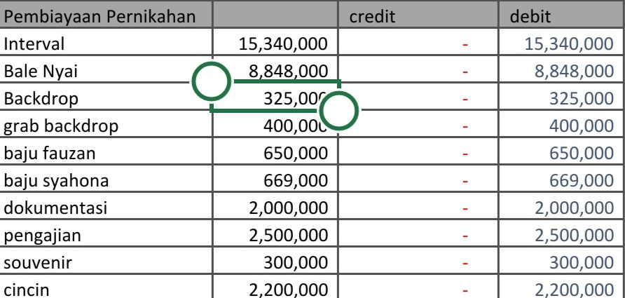 Detail Contoh Rincian Anggaran Biaya Pernikahan Nomer 12