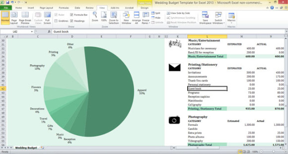 Detail Contoh Rincian Anggaran Biaya Pernikahan Excel Nomer 29