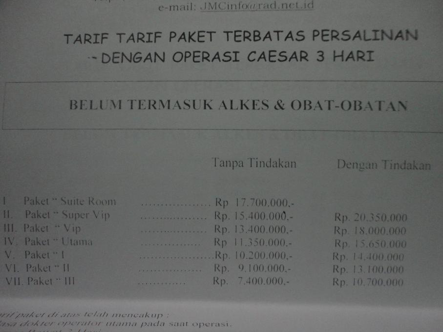 Detail Contoh Rincian Biaya Persalinan Normal Nomer 21