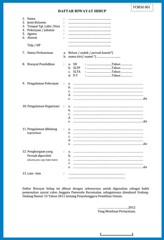 Detail Contoh Riwayat Hidup Dalam Bahasa Inggris Nomer 13