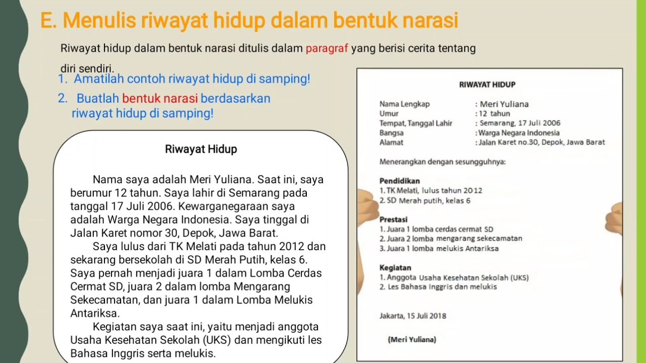 Detail Contoh Riwayat Hidup Dalam Bahasa Inggris Nomer 38