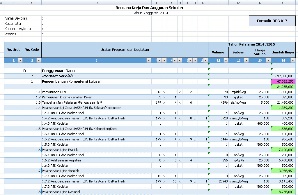 Detail Contoh Rkas Sd 2019 Format Excel Nomer 43