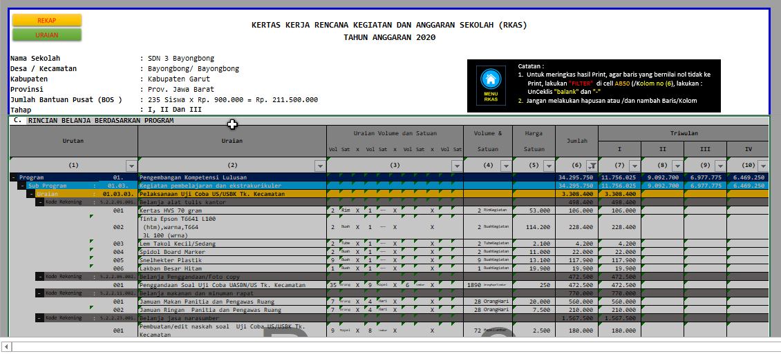 Detail Contoh Rkas Sd 2020 Format Excel Nomer 34