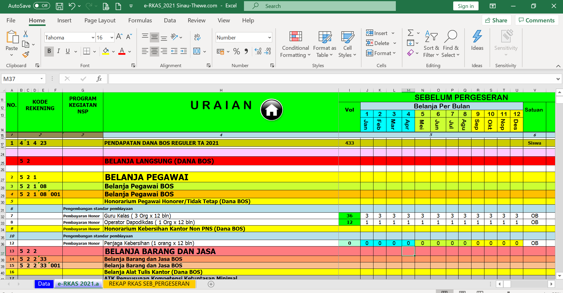 Detail Contoh Rkas Smp 2020 Format Excel Nomer 8